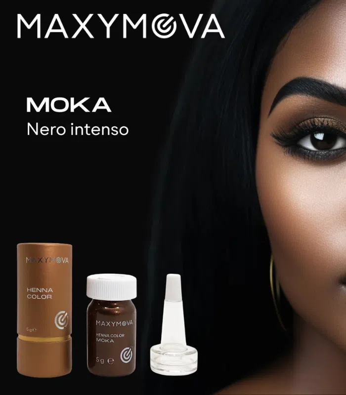 241 Vopsea Henna Sprancene 5 gr - MOKA - Negru Intens - Maxymova - imagine 1
