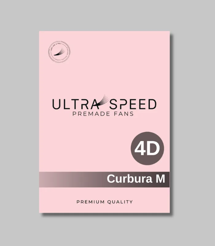 4D M Extensii de gene ULTRA SPEED - 4D - Curbura M/L - Grosimea 0.07 MIX - 576 evantaie - imagine 1