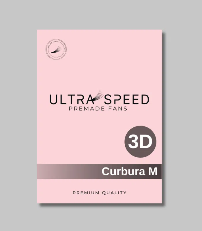 3D M Extensii de gene ULTRA SPEED - 3D - Curbura M/L - Grosimea 0.10 - 960 evantaie - imagine 1