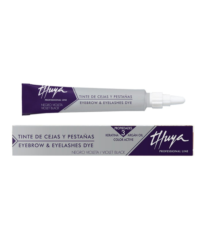 27 Vopsea pentru Gene si Sprancene - VIOLET BLACK - Negru-Violet 14ml - Thuya - imagine 1