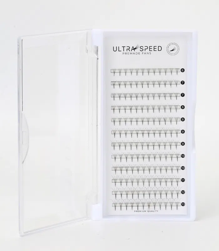 9 Extensii de gene ULTRA SPEED – 4D - Curbura D - Grosime 0.10 – 144 evantaie - imagine 1