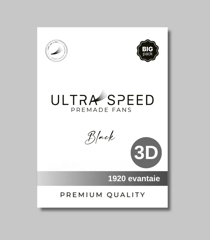 1 (1) Extensii de gene ULTRA SPEED - 3D - Grosimea 0.10 - 1920 evantaie - imagine 1