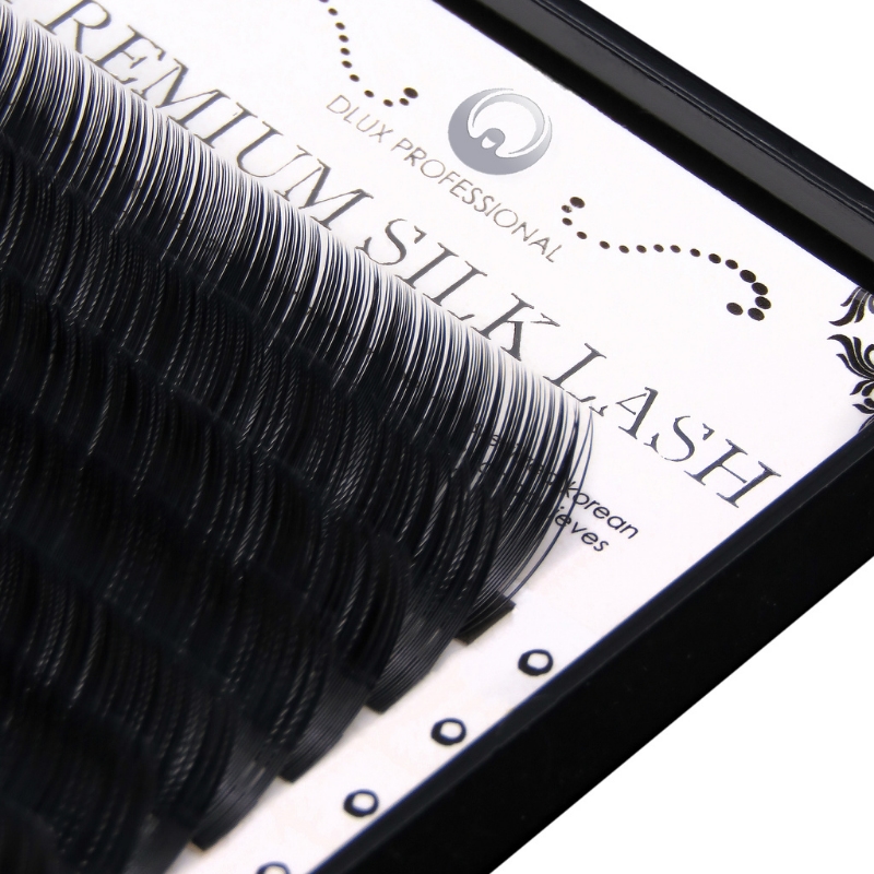 Extensii de gene - PREMIUM SILK 16 Linii CURBURA C - GROSIME 0.10 - DLUX | Dlux Professional Romania